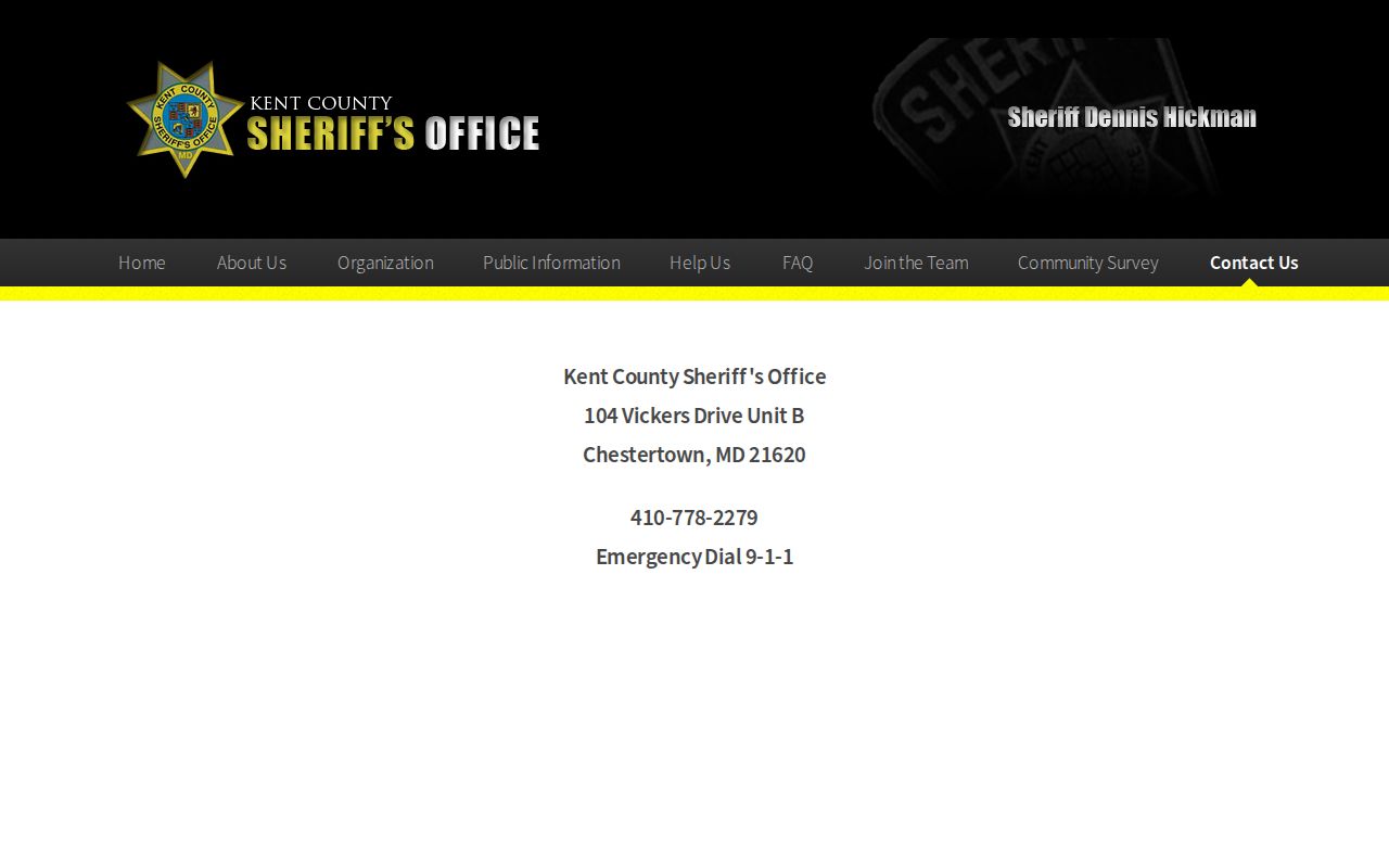 Kent County Sheriff arrest record contact information