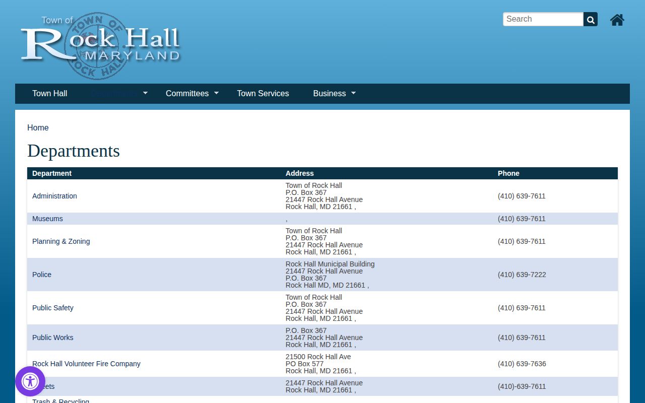 Rock Hall Police department contact information for recent arrest records